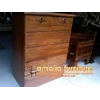 meja laci drawer table uk 115x85x45cm kayu jati