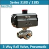 ballmatic - series 318d / 318s - 3-way ball valve, pneumatic