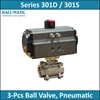 ballmatic - series 301d / 301s - 3-pcs ball valve, pneumatic