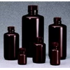 nalgene™ boston round narrow-mouth translucent amber hdpe bottles with closure: bulk pack