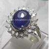 cincin batu permata blue saphire - zp 423