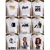kaos t-shirt putih, cetak dtg, thema musik lawas 4-6-1
