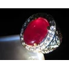 * a-1044 : natural imperial ruby birma, warna merah indah, bening mempesona, 13.5x9x5mm, 65 crt w/ ring