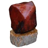 red jasper stone full polished - with petrified wood base