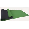 tpe yoga mat double layer - colour green - black-1