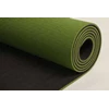 tpe yoga mat double layer - colour green - black