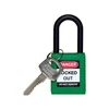 123326 safety padlock with non conductive nylon shackle, brady