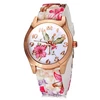 women s watch fashion colorful flower pattern silicone band-1