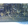 hand-made wrought iron gate with ornament and gold colour touch-4