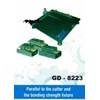 parallel to the cutter and the bonding strength fixture