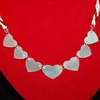 love mother of pearl necklace art / kalung hati susun-1