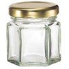 hexagon glass jar, toples segi lima-1