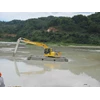 amphibi excavator swamp backhoe floating komatsu pc210-4