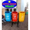 tempat sampah fiberglass/tempat sampah gandeng