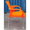 kursi plastik dengan kaki stainless neoplast warna orange-1