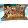 papan nama ukir motif kuda