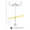 tiang lampu taman antik bali bulat-1