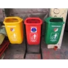 tempat sampah gandeng / tempat sampah 3 in 1 bahan fiberglass-1
