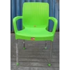 kursi plastik anyaman sandaran kaki stainless lucky star hijau-3