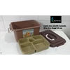 lunch box amanda tempat selamatan syukuran plastik coklat