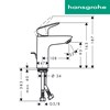 hansgrohe water tap logis single lever basin mixer 100-1