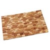 tatakan piring kayu jati rounded brick 30x40 cm