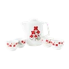 1000ml teapot + tutup desain red clover