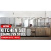 kitchen set stainless steel