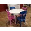 meja makan set 4 kursi warna