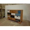 kerajinan kayu tv cabinet pelangi