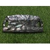 baki flat kerang abstrak abu m / kerajinan kerang / tray kerang unik