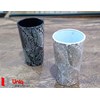 gelas kerang mutiara abstrak silver/ kerajinan kerang / handmade gelas kerang-2