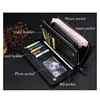 garuda business mens zipper pu leather long section multicard walletpurse handbag dompet pria - hitam-6