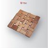 tatakan gelas kayu jati / coaster kayu silang silang / wadah makanan-1