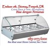 etalase siomay, pempek, dll