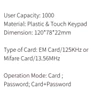keypad access controller acs11-id/ic