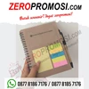 souvenir memo promosi recycle + pen + post it