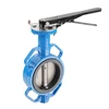 butterfly wafer valve cast iron lever operated