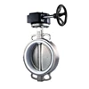 butterfly valve wafertype stainless steel gear operated