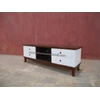 kerajinan kayu cabinet minimalis combination white & brown nature-1