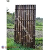 black half bamboo fence with 4 back slats and black coco rope