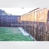 natural half bamboo fence with 3 back slats and black coco rope code art no : bb 17-6