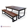 recycled railway wood dinning table