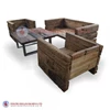 recycled railway wood sofa for living room