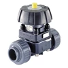 burkert type 3232 - manually operated 2-way diaphragm valve with plastic body