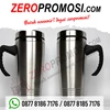 souvenir mug stainless 3 garis 450ml - tumbler promosi