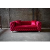 sofa mewah warna merah kerajinan kayu-1