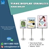tiang display stand poster a4, a3, b2 - kaki bulat