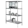 meja stainless steel shelving 4 tiers