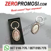 souvenir gantungan kunci besi bentuk oval putar promosi